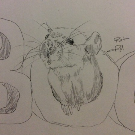 Day 26 was Rat. I think rats are cute so I drew a cute rat.