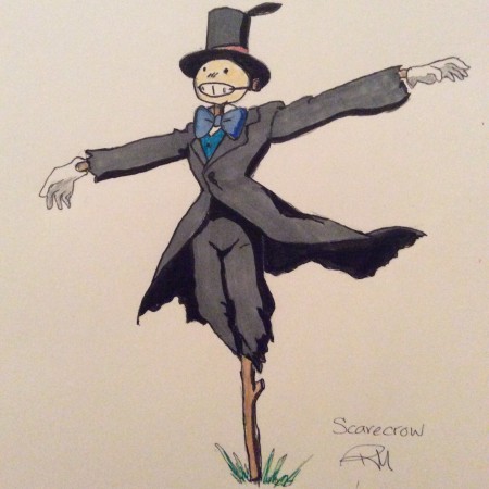 Day 29 was Scarecrow so I drew Turniphead from Miyazaki's Howl's Moving Castle.
